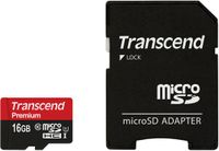 Transcend Premium UHS-I Micro SD kaart 16GB + adapter