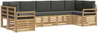vidaXL Buiten bankenset 7 st Wit en antracietkleurig Polyester