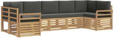 vidaXL Buiten bankenset 7 st Wit en antracietkleurig Polyester