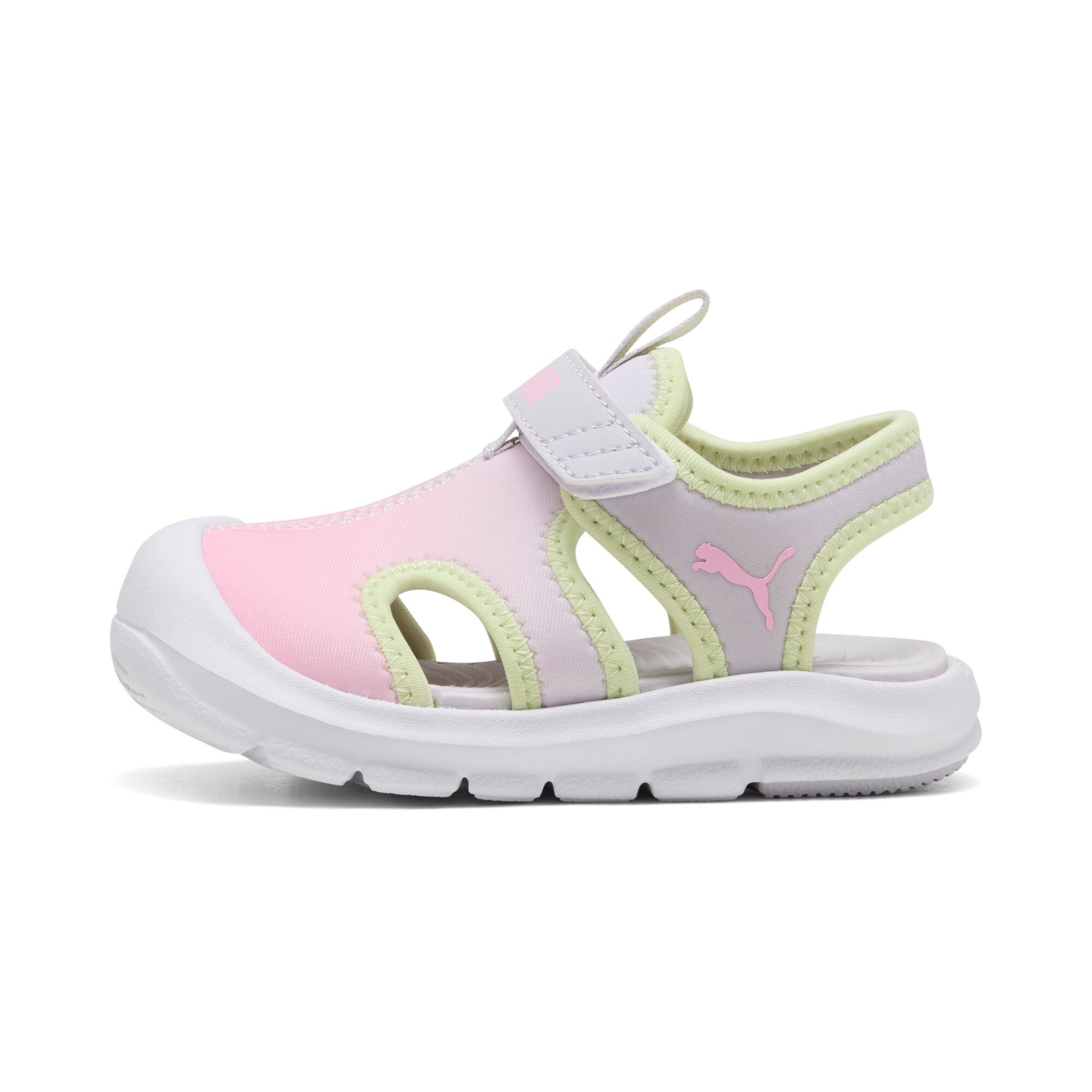 PUMA Fun Racer Sandal Come On sandalen voor kleuters 19, Pink Shimmer Apple Spritz Lavender Pop Green Purple