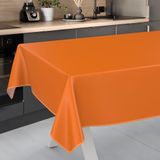 ANRO Afwasbaar tafelzeil, tuintafelkleed, voor binnen en buiten, met zoom, oranje, 120 x 140 cm