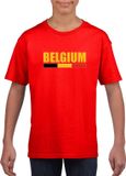 Bellatio Decorations Rood Belgium supporter supporter shirt kinderen - Belgisch shirt jongens en meisjes 158/164