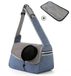 Bol Sac respirant pour chien, imperméable et respirant, bretelles réglables et poches latérales, avec tapis anti-salissure, convient aux petits chiens et chats, sac de voyage pour le camping en plein air, Bleu roi