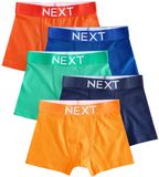 Next Jongens Set van 5 Boxershorts Blauw