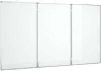 vidaXL Whiteboard magnetisch inklapbaar 150x100x1,7 cm aluminium