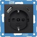ION Industries Stopcontact met USB A + USB C - Mat Zwart