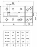 AMIG schuifslot/plaatgrendel - staal - 12cm - messing - incl schroeven - deur - raam - geschikt voor hangslot