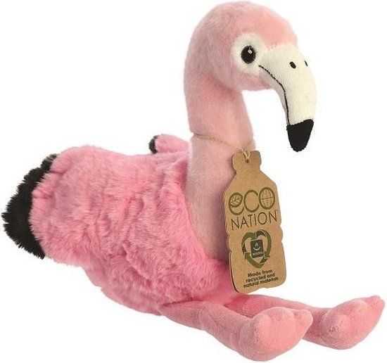 Eco Nation Pluchen Knuffel - Flamingo - 24 cm