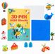 3D-pen sjabloonset - 65 sjablonen - Transparante tekenplaat - 17,7 cm mat
