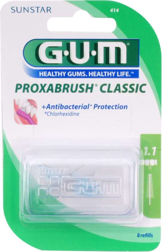 GUM Interdentale Borstels 1,1mm 8 Stuks