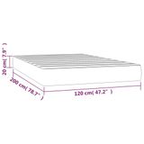 VidaXL Tweepersoons Matras met binnenvering 120x200x20 cm Grijs/Wit