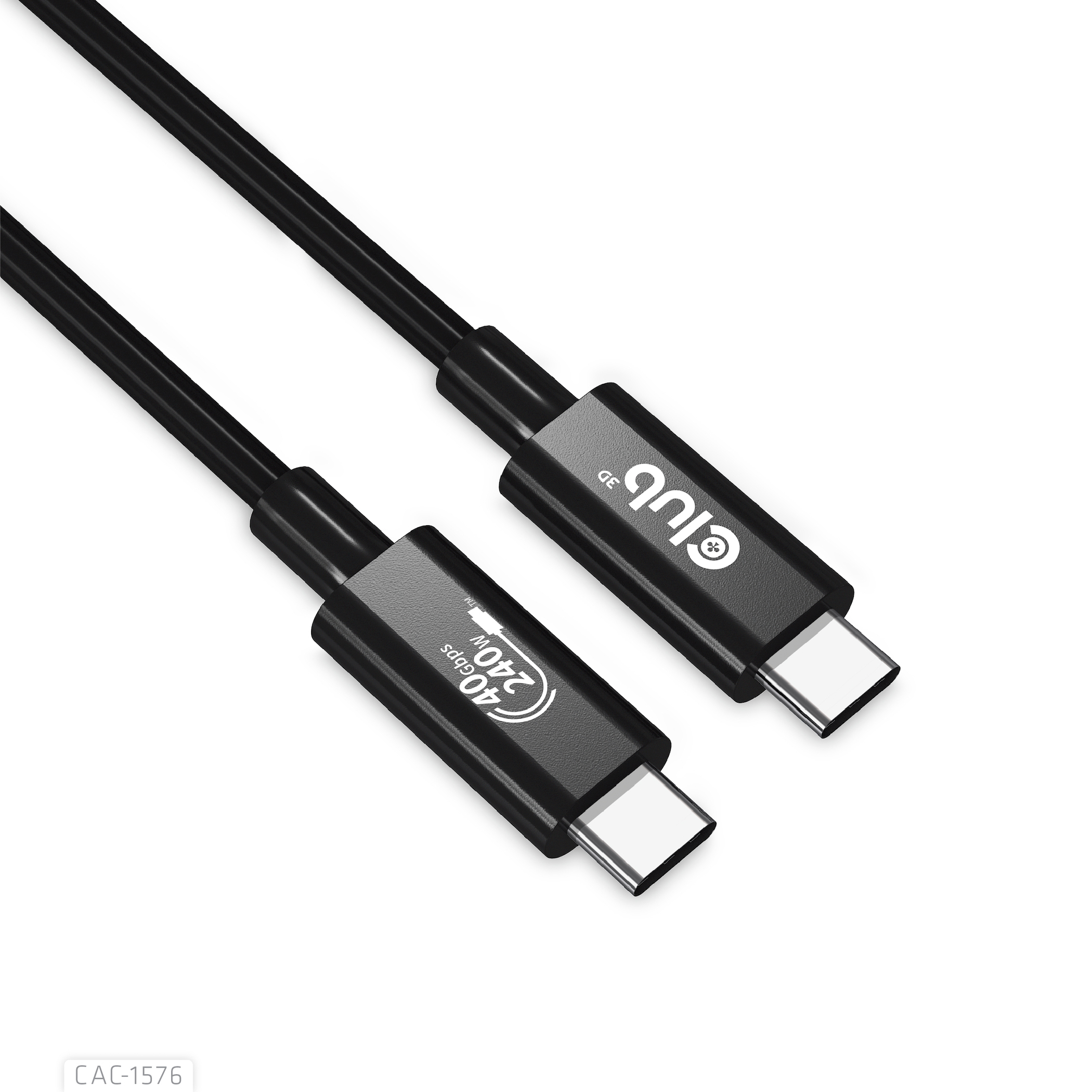 Club 3D USB4 Gen3x2 Type-C Bi-Directional Cable 8K60Hz, Data 40Gbps, PD 240W(48V/5A) EPR M/M 1m USB IF GECERTIFICEERD