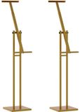vidaXL Beursdisplays - 2 stuks - Goud - 26,5 x 26,5 x 150 cm - Staal