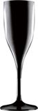 Santex Champagne/prosecco flute - zwart - 150 ml - onbreekbaar kunststof