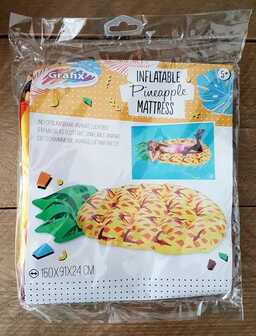 Grafix - Zomers Luchtbed Waterpret Assortiment - Waterijsje / Watermeloen / Ananas / Pizza