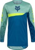 FOX Flexair Fracture Motorcross trui Blauw/turquoise/geel Maat M