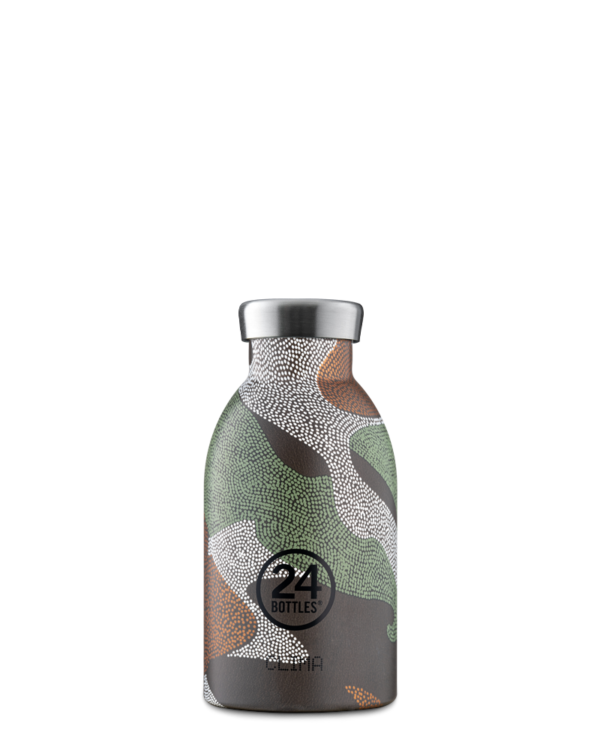24Bottles Clima Bottle - Camo Zone - 330ml - Groen