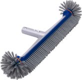 Brosse de piscine avec extrémités arrondies et dos en aluminium