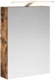 vidaXL Badkamerspiegelkast Rook Eiken 50 x 14,5 x 70 cm Bewerkt hout