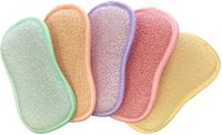 EPONGENIO 5+1 GRATIS – MYBO TV Sponzen 5 stuks + 1 gratis, dubbelzijdig, herbruikbaar, machinewasbaar, krasbestendig en geschikt voor diverse oppervlakken, pastelkleuren, 11 cm x 17 cm