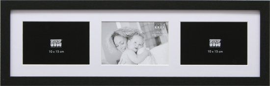 Deknudt Frames fotokader zwart 3 foto's horizontaal