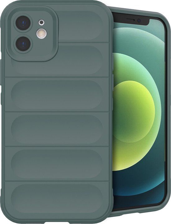 iMoshion EasyGrip Backcover iPhone 12 - Donkergroen