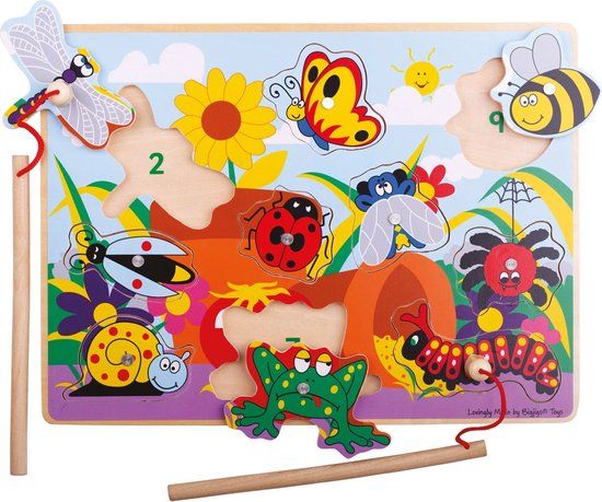 Bigjigs Magnetisch Insecten Plezier - Hout - Behendigheidspel - 2+ jaar