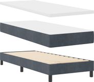 vidaXL Boxspringbed met hoofdeinde Donkergrijs 200 x 80 cm Fluweel