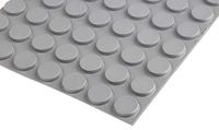 RS PRO Zelfklevende voeten, lijm, cilindrisch, 4,1 mm, grijs, ø 19,1 mm, PUR, 65,6 °C max, verpakking van 49 stuks