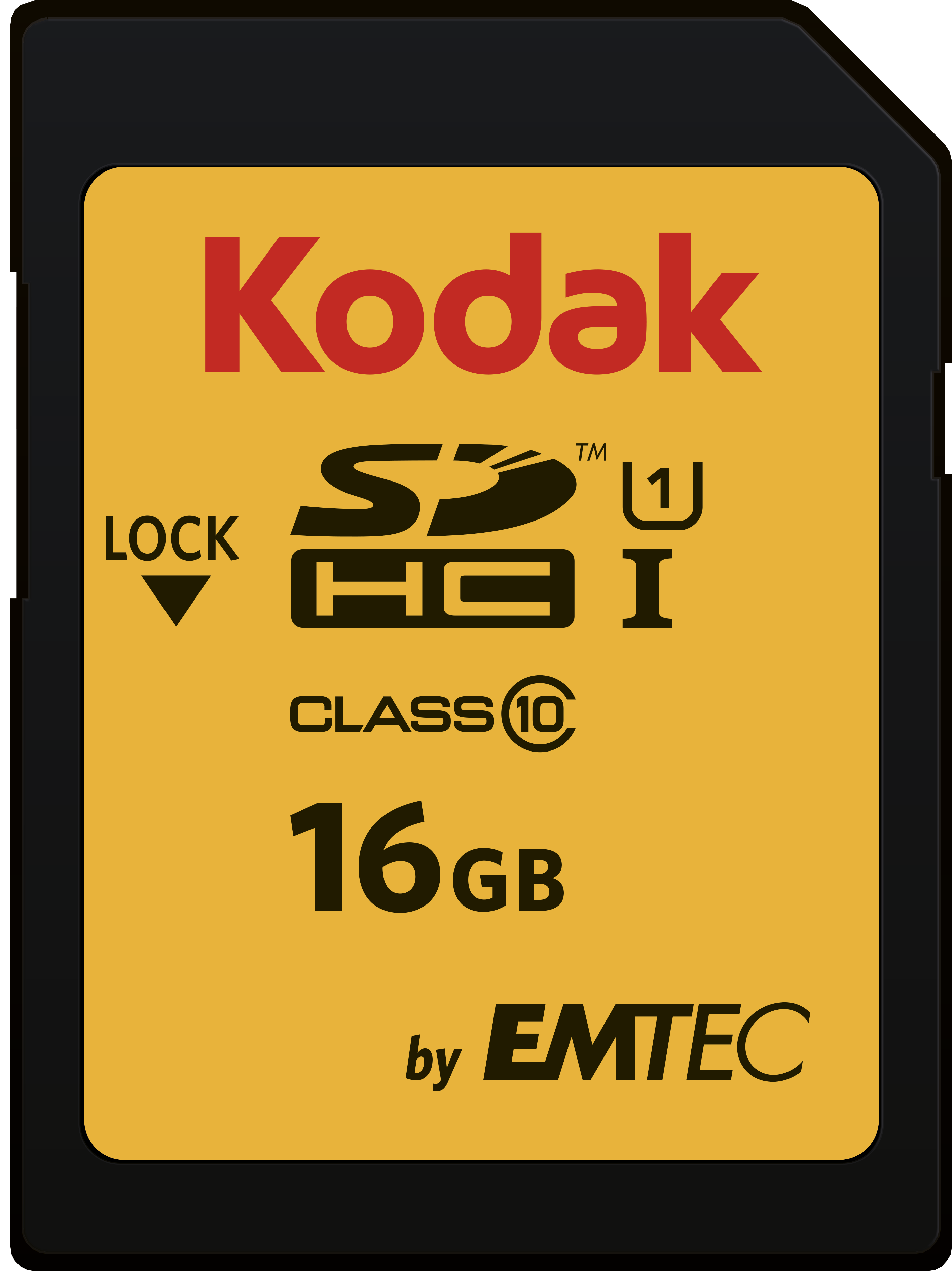 Kodak SDHC 16GB Class10 U1 - Zwart