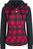 R.E.D. by EMP R.E.D. Rock-Engineered Design Zwart-rood jack met capuchon - Dames - M