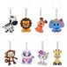 volumoon SnelShoppen - 8 Stuks Dieren Sleutelhangers voor Kinderen, Kleurvolle Cartoon Siliconen Sleutelhanger, Perfect voor Feesten en Verjaardagscadeaus