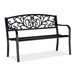 Relaxdays Tuinbank - 2 Personen - 127 cm Breed - Metaal - Zwart