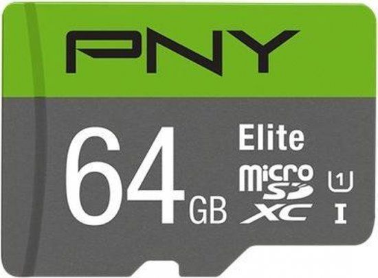 PNY Elite Micro SD geheugenkaart 64GB - 100 mb/s