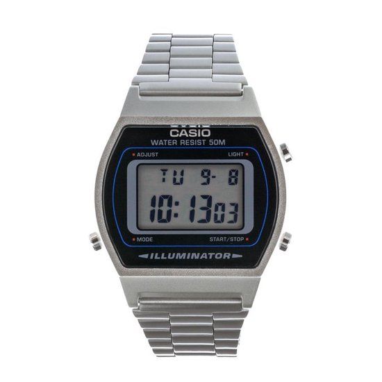 Casio Vintage B640WD-1AVEF Unisex Horloge 35 mm - Zilverkleurig