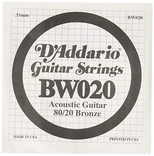 D'Addario D'Addario BW020 Brons enkele snaar voor gitaar 0,05 cm (.020 inch)