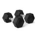 Amazon Basics Rubber Encased Hex Dumbbell Weights Set