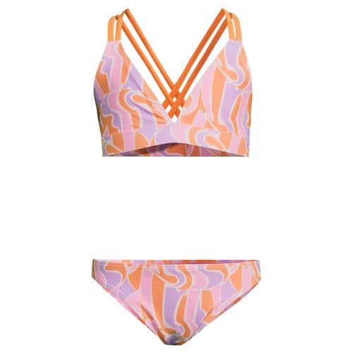 Me & My Monkey triangel bikini roze/oranje