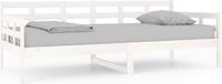vidaXL Slaapbank massief grenenhout wit 90x200 cm