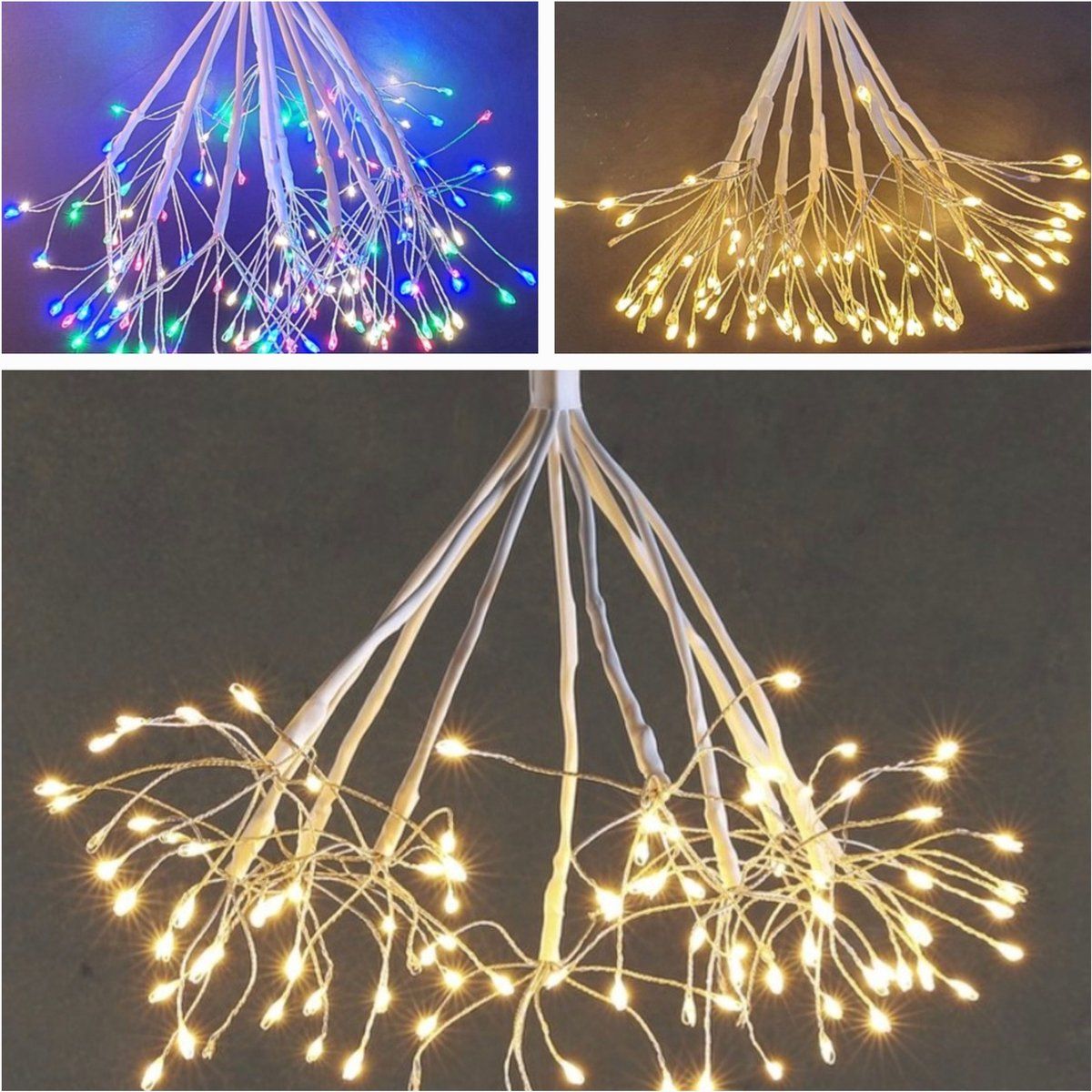 Luca Lighting Dandelion verlichting snoer - Set van 3 - Multicolour, warm wit - 120,100,80LED