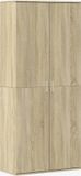 vidaXL Hoge kast 80x35x180 cm bewerkt hout sonoma eikenkleurig