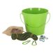 Esschert Design Metalen emmerset met katrollen voor kinderen, groen, 1,65 l