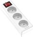 Garza Reiher 420026 Power-Base los - 6 Schuko-stopcontacten - Schakelaar - Kleur - Blanc - Medium (sans câble)