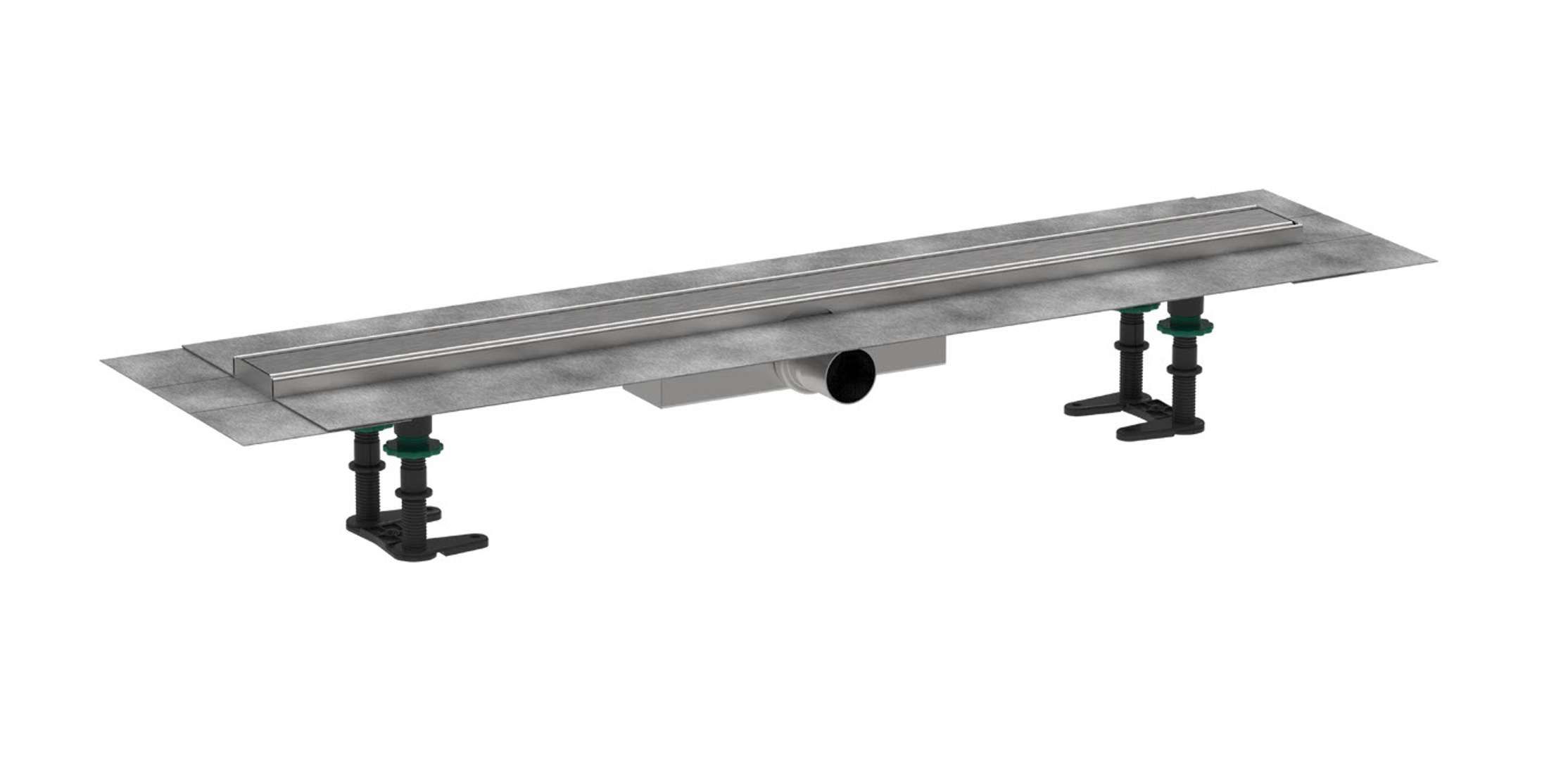 Hansgrohe RainDrain Compact - Douchegoot 80 cm, geborsteld RVS