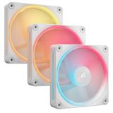 Corsair iCUE LINK LX120-R RGB 120mm PWM Reverse Fans Starter Kit White - 3-pack