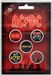 AC/DC - PWR-UP Badge/bouton - Set van 5 - Multicolores