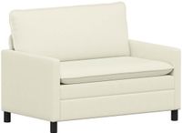 vidaXL Bank Crèmekleurig 126 x 81 x 87,5 cm Stof
