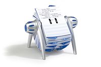 Durable 241623 VEGAS TELINDEX® FLIP, met 500 indexkaarten voor adressen, register A-Z, zilver