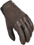 Macna Rouge geperforeerde Dames Motorfiets Handschoenen - Leer, Donkerbruin, Maat XL