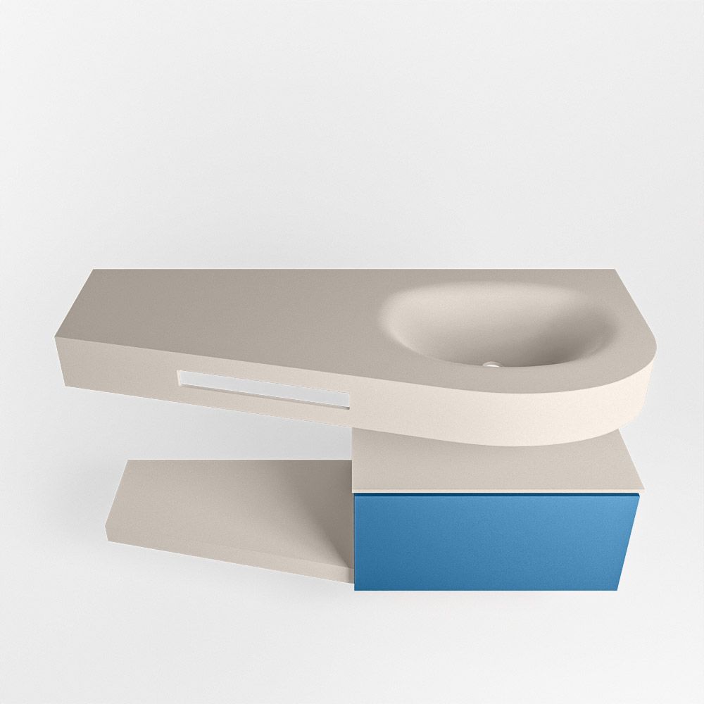 Mondiaz Riva Dulcet badkamermeubel rechts 120cm linen en jeans